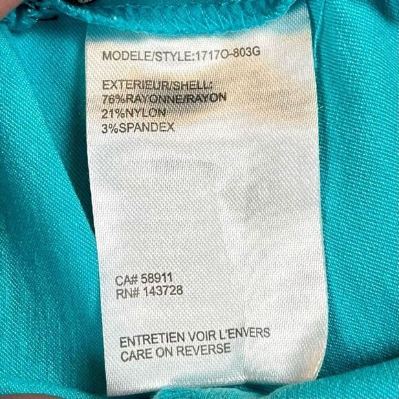 Tribal Turquoise Long Pull-On Elastic Waist Rhinestone Embellished Shorts 2 - Picture 8 of 10